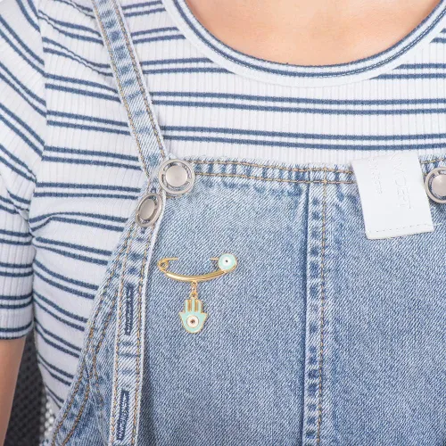 Miniatura 7 de MANVEN Hamsa - Broche de protección contra el mal de ojo, broche para pañales, regalo de cumpleaños