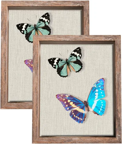 Miniatura 39 de Marco de caja de sombra pequeña de 5 x 5 con parte trasera de lino, resistente vitrina de memoria de flores, imágenes, medallas y más, color negro