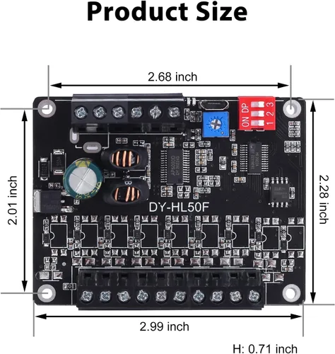 Miniatura 5 de Módulo de reproducción de voz de 60 W, PEMENOL DC 9-24 V reproductor de música de alta potencia MP3 amplificador de disparo 64 Mbit (8 MB)