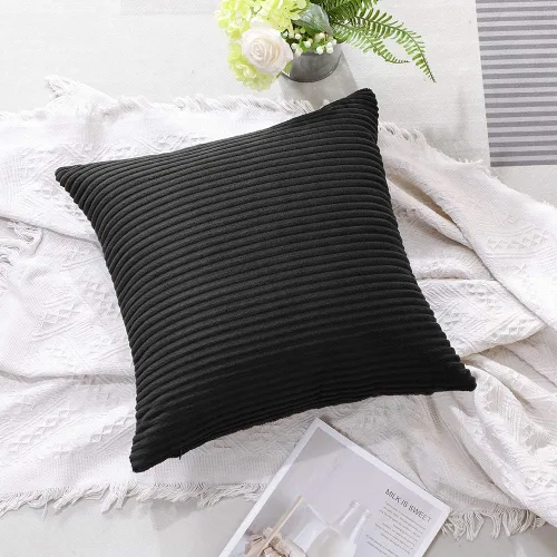 Miniatura 116 de Artscope Fundas de Almohada de Pana a Rayas Acogedoras Súper Suaves Decorativas Cuadradas Fundas de Cojín para Sofá Sillón Dormitorio Decoración