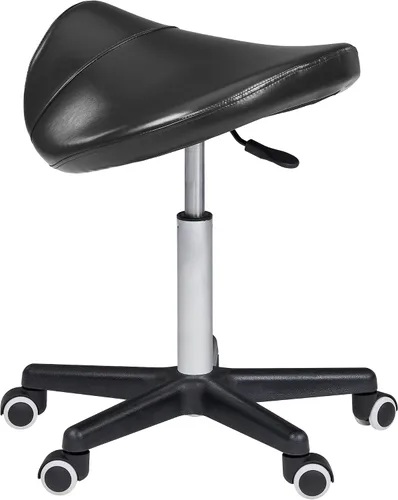 Miniatura 3 de Master Massage Taburete ergonómico – Silla giratoria hidráulica con ruedas para salón, clínica, tatuaje, dentista, spa, taller y oficina, color negro