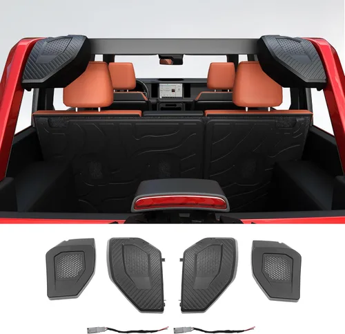 Mabett - Cápsulas de altavoces traseros compatibles con Ford Bronco de 4 puertas 2026 2021-2025, cápsulas mejoradas de 6.5 pulgadas para accesorios