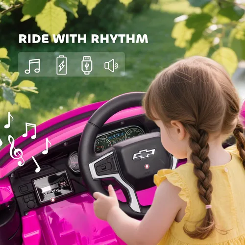 Miniatura 11 de Aosom - Automóvil de paseo con licencia Chevrolet Tahoe, juguete eléctrico con batería de 12 V y 7 AH, con control remoto para padres, luces LED