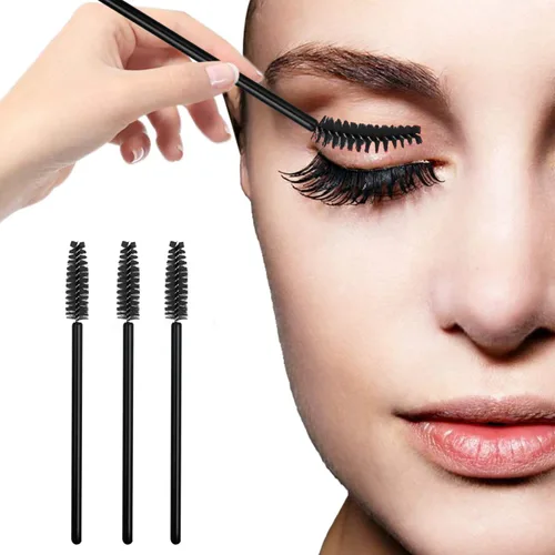 Miniatura 3 de GUMIKE - 100 piezas de cepillos desechables para pestañas y maquillaje, para extensión de pestañas y cejas (negro)