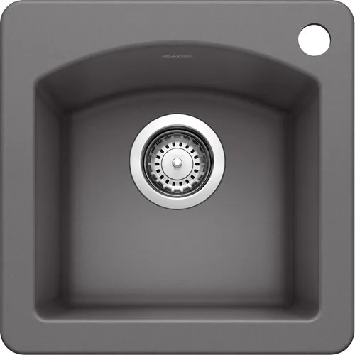 Miniatura 7 de BLANCO 443070 Diamond Silgranit - Fregadero de barra para empotrar o empotrar, color blanco suave