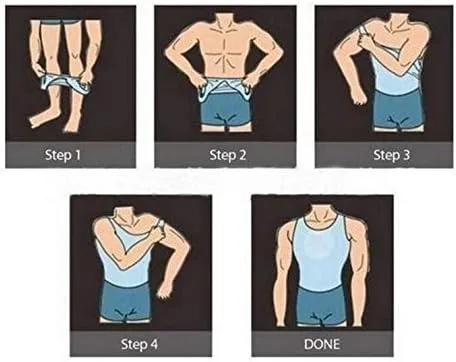 Miniatura 6 de FS Mens Tights Compression Body Shaper Sports Muscle Tank Top Abs Abdomen Slim