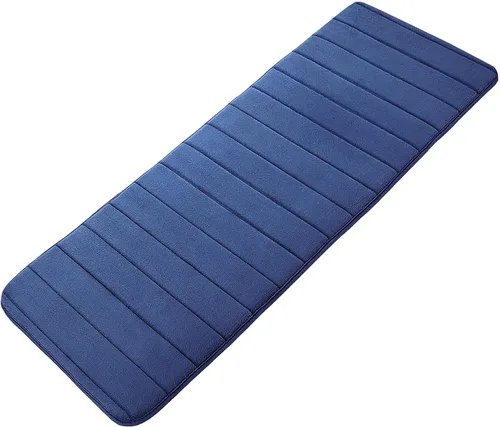 Miniatura 12 de uxcell Alfombra de baño de espuma viscoelástica, tapete absorbente para la cocina, tapete suave y cómodo para suelos de cocina y baño, 63 x 24 Beige