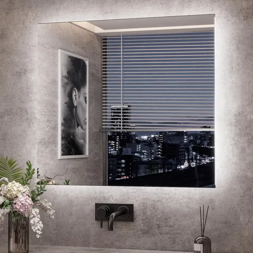 Miniatura 33 de TETOTE - Espejo retroiluminado para baño con luz, botón táctil regulable y función antivaho (horizontal o vertical)