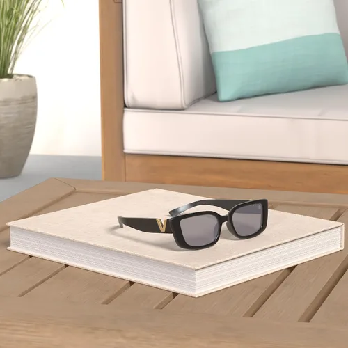 Miniatura 11 de Allarallvr Lentes de sol rectangulares para mujer, estilo retro de los años 90, Y2K, clásicos, vintage, cuadrados, AR82037