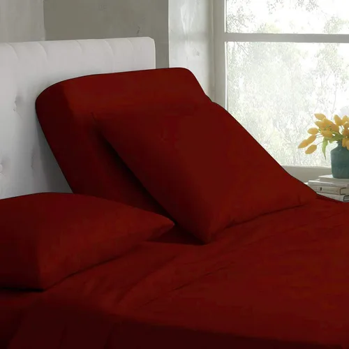 Miniatura 16 de Base de cama ajustable – Juego de sábanas de cabeza dividida superior tamaño Queen – Sábanas de 100% algodón egipcio sólido color azul aguamarina