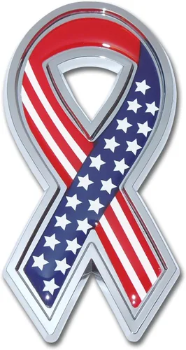 Miniatura 11 de Elektroplate Emblema cromado de metal de la bandera de Estados Unidos, tamaño del automóvil de 3.4 x 2.2 pulgadas, resistente a la intemperie Cromo