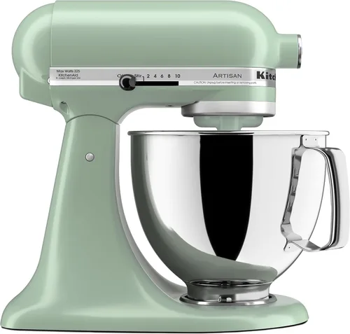Miniatura 19 de KitchenAid Artisan Series KSM150PS, mezclador de pie con cabezal inclinable de 5 cuartos de galón con escudo de vertido KSM150PS, pistacho