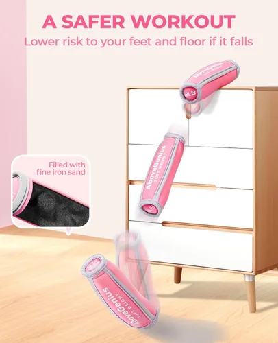 Miniatura 4 de AboveGenius - Pesas de mano para mujeres y hombres, juego de mancuernas suaves de 6 (1 libra, 2 libras, 3 libras cada paquete) para juegos de pesas