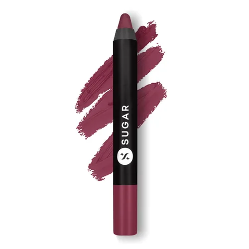 Miniatura 25 de SUGAR Lápiz labial Matte as Hell para mujeres Dura hasta 12 horas Lápiz labial con sacapuntas 2.8gm - 01 Scarlett O'Hara