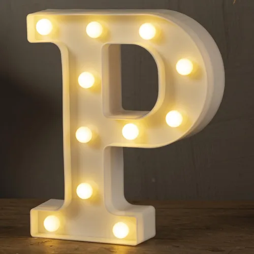 Miniatura 12 de HXWEIYE Letras iluminadas con luces LED, letreros luminosos de marquesina, 26 letras del alfabeto y 10 números para fiestas de cumpleaños, bares
