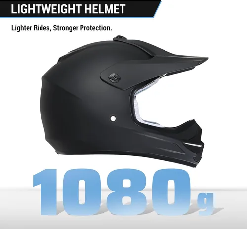 Miniatura 4 de Casco de motocross para jóvenes, aprobado por DOT, casco de motocross para niños con gafas ajustables y bolsa de almacenamiento, equipo deportivo