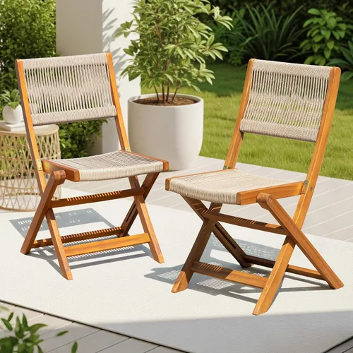 Miniatura 13 de IDZO Juego de 2 sillas Adirondack para exteriores, respaldo premontado, juego de muebles de patio, muebles de exterior para jardín, porche, terraza