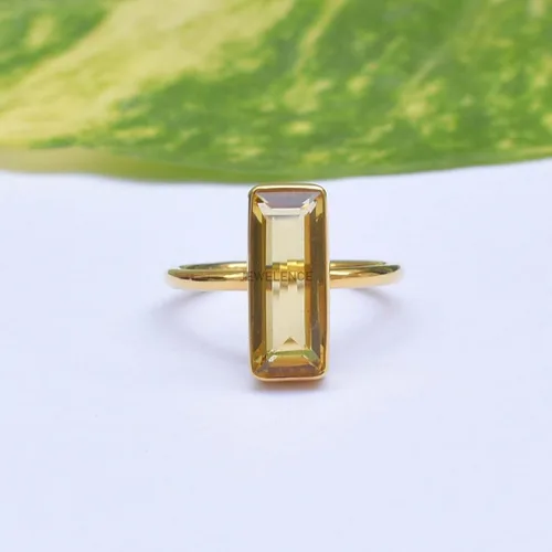 Miniatura 37 de Anillo de plata de ley maciza superpuesta de oro amarillo de 18 quilates para mujer, anillo de compromiso de plata esterlina, juego de bisel