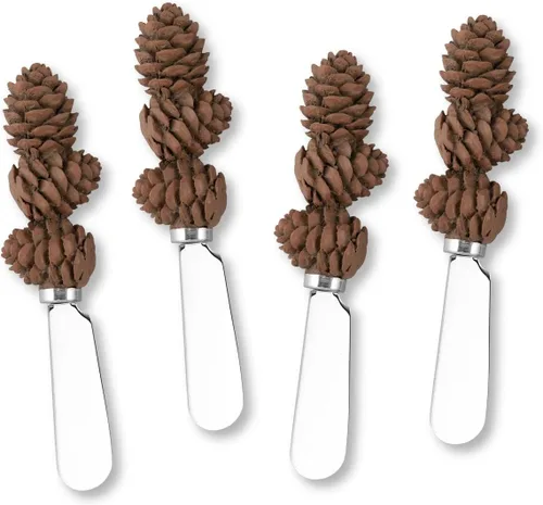 Miniatura 15 de Supreme Housewares Fall Leaves - Esparcidores de queso, asas de resina pintadas a mano con cuchillas de acero inoxidable para untar queso crema