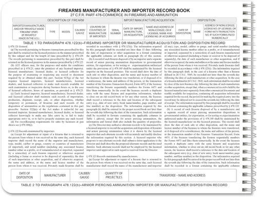Miniatura 2 de BookFactory Libro de registro del fabricante e importador de armas de fuego/Libro de registro de adquisición y disposición/Libro de registro