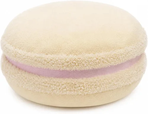 Miniatura 14 de Almohada decorativa redonda de plush con forma de macarrón ChezMax, de 14.5 pulgadas