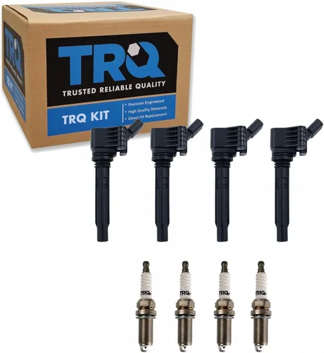 Miniatura 52 de Kit de Bobina de Encendido y Bujía TRQ 8 Piezas Bujías de Iridio Compatibles con Mercedes-Benz C250 2012-2015 y SLK250 2012-2015