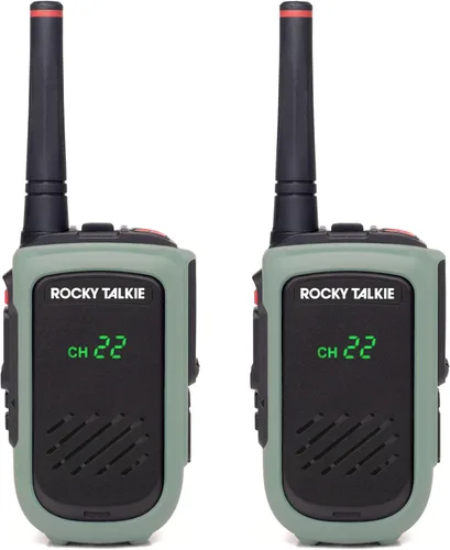 Miniatura 14 de Rocky Talkie Expedition Radio de 5 Vatios con Micrófono de Mano Impermeable - Radio GMRS con Impermeabilización IP67, Walkie Talkie de Largo