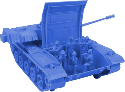 Miniatura 4 de Set de juegos tanque Tim Mee Toy Walker Bulldog, color azul, 13 piezas, fabricado en EE. UU