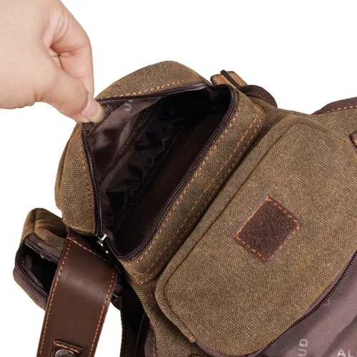 Miniatura 6 de Drop Leg Bag for Men Women Marrón