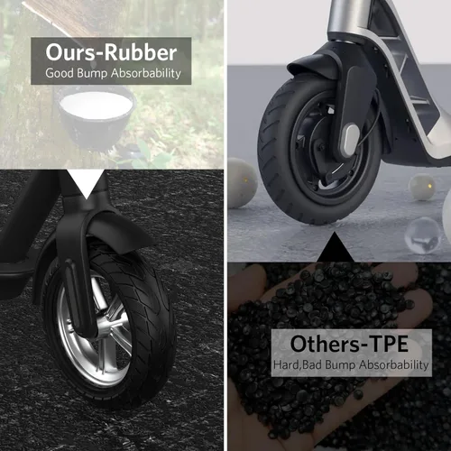 Miniatura 5 de Cooryda Neumático de scooter de 10 x 2.125, neumáticos de goma sólida de 10 pulgadas, sin cámara, repuesto delantero o trasero de 10 x 2.125 2 negro