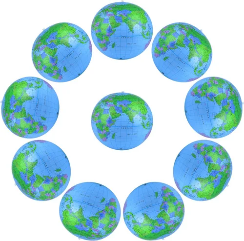 Globo inflable de Coopay PVC Globo del mundo inflable de la Tierra Bola de playa inflable para jugar en la playa o enseñar