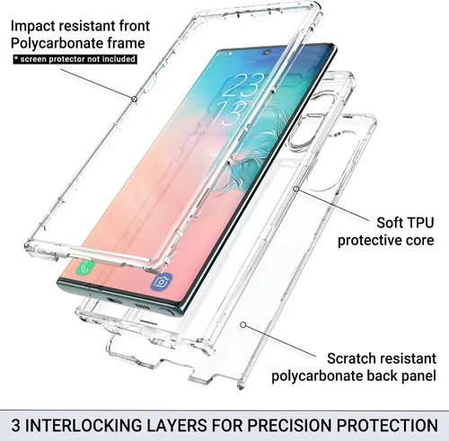 Miniatura 4 de ULAK Funda para Galaxy Note 10, resistente a los golpes, resistente, funda protectora transparente de TPU suave para Samsung Galaxy Note 10 de 6.3