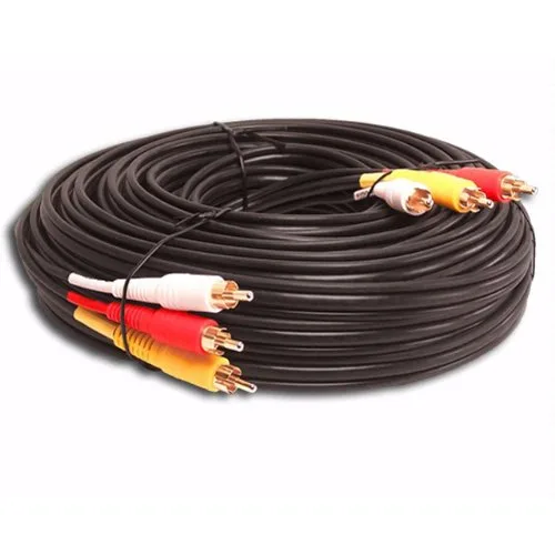 Miniatura 3 de Cable compuesto de audio y video dorado 3 RCA (3 pies)
