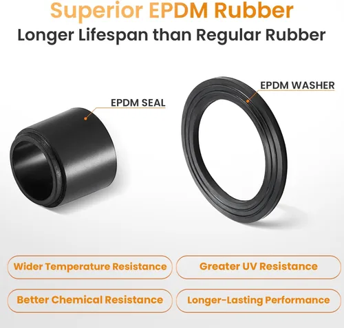 Miniatura 4 de QILIPSU Prensaestopas de nailon NPT de 1/2, impermeable, IP68 ajustable, para cable de 0.236-0.472 in de diámetro (1/2 NPT, 12 unidades)