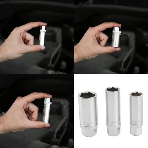 Miniatura 8 de OEMTOOLS 22891 Juego de llaves de vaso magnéticas para bujías de 3/8 de pulgada, contiene llaves de vaso profundas de 6 puntos de 5/8" (16 mm)