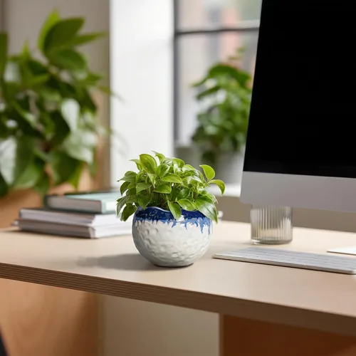 Miniatura 3 de Macetas de cerámica de 4 pulgadas para plantas con orificio de drenaje y tapón, macetas redondas para plantas de interior y exterior, macetas