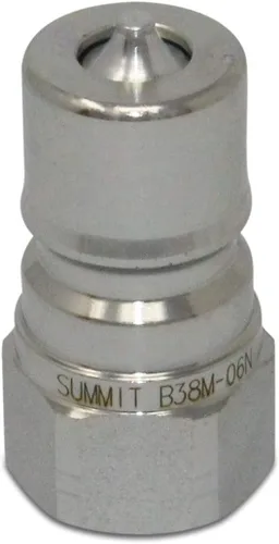 Miniatura 7 de Summit Hydraulics Juego de acoplamiento/acoplador hidráulico de desconexión rápida NPT ISO 7241-B de 3/8