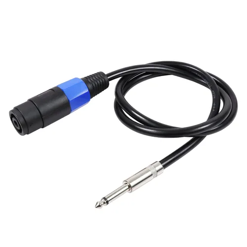 Miniatura 9 de HBU Paquete de 2 cables Speakon hembra a macho de 1/4 pulgadas de 3.3 pies – 2 cables Jack de audio amplificador Pro de 3.3 ft – Conector SpeakON a