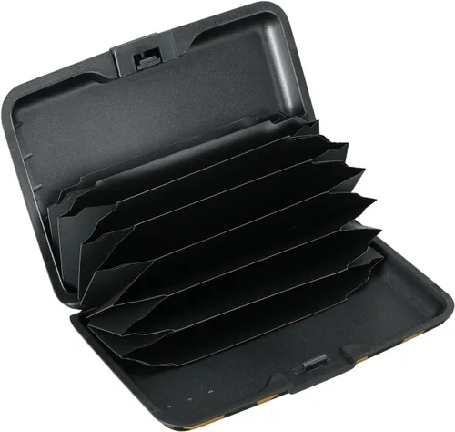 Miniatura 44 de ELFISH Mini cartera de aluminio RFID para tarjetas de crédito, funda de identificación de metal para hombres y mujeres, Happy Flower, Cartera Rfid