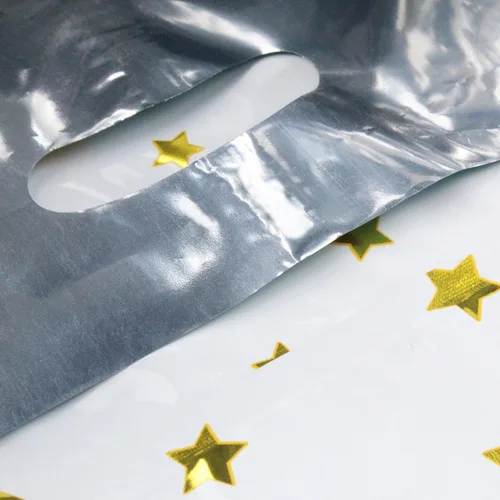 Miniatura 4 de 25 bolsas de recuerdo de fiesta para cumpleaños de niños, bolsas de dulces en 5 colores con patrón de estrella 25 piezas patrón de estrellas 5