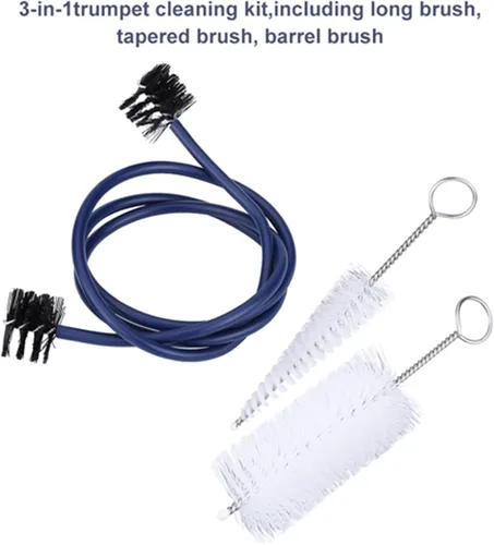 Miniatura 3 de Akozon Kit de limpieza de trompeta Cepillo de serpiente Cepillo de trompeta Cepillo de agujero de trompeta Limpieza de instrumentos Serpiente