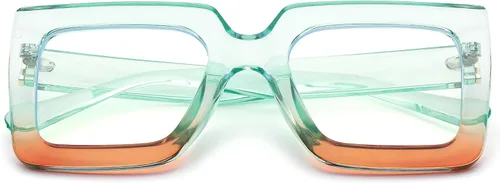 Miniatura 24 de Pro Acme Gafas de bloqueo de luz azul, marcos cuadrados grandes, anteojos falsos para mujer