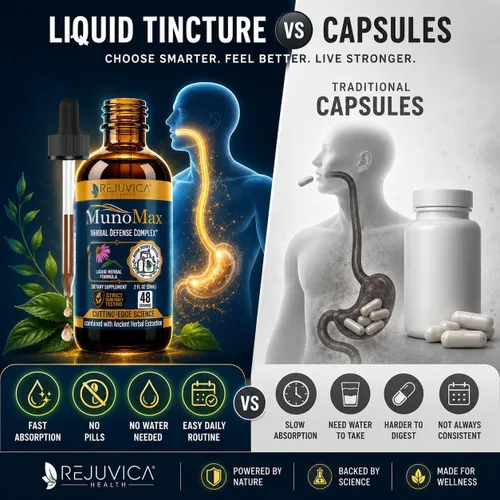Miniatura 4 de Rejuvica Health MunoMax Gotas líquidas de apoyo inmunológico Equinácea, saúco, astrágalo, reishi y sello de oro Apoya la defensa inmune diaria