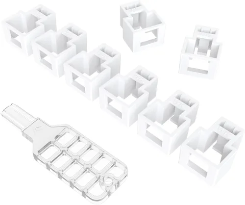 Miniatura 10 de 20 unidades de bloqueo de cable de red RJ45 con 1 llave, cable de red RJ45 con bloqueo, cable Ethernet con bloqueo, súper categoría 5 categoría 6