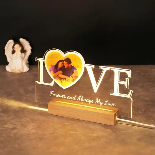 Miniatura 4 de Placa de fotos acrílica personalizada, marco de fotos personalizado regalo para novio, novia, mamá, papá, mejor amigo, regalo personalizado