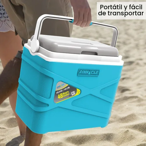 Miniatura 5 de Pinnacle Lonchera térmica térmica de 10 litros – Enfriador duro portátil para campamento/picnic – Coolbox se mantiene fresco durante 48 horas.