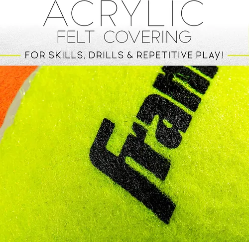 Miniatura 6 de Franklin Sports Pelotas de tenis para principiantes, sin presión, rebote bajo para principiantes, ideales para entrenamiento + práctica, paquete