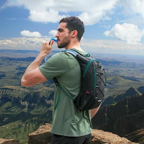 Miniatura 8 de Mochila ligera de hidratación, mochila para correr con bolsa de agua de 2L, mochila de hidratación Hydro para ciclismo, senderismo, apta