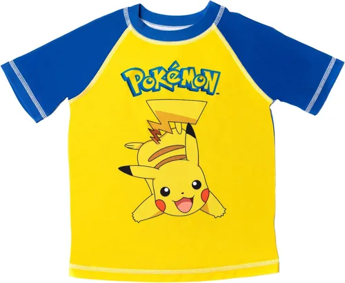 Miniatura 2 de Pokemon Conjunto de traje de baño y camiseta de protección UPF 50+ para niños pequeños a niños grandes (4-14-16)
