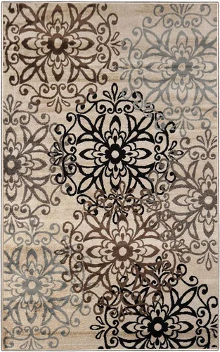 Miniatura 3 de SUPERIOR – Alfombra de área contemporánea de la colección Leigh - Alfombra moderna de 5/16 de pulgada (8 mm) de pelo con diseño de medallón floral